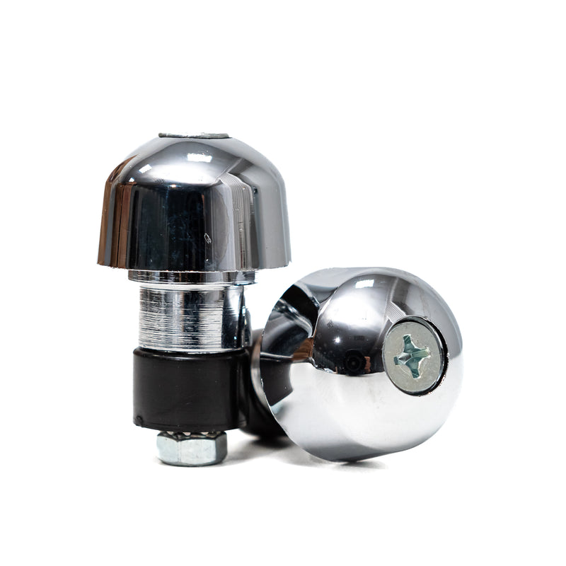 HANDLEBAR END CAPS (CHROME)
