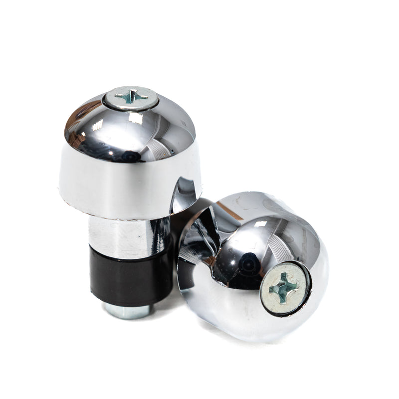 HANDLEBAR END CAPS (CHROME)
